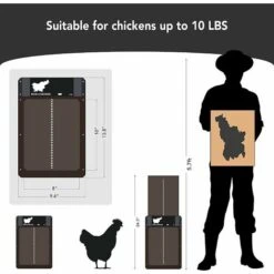 LUCKY-88 Porte De Poulailler Automatique Solaire En Plastique Renforcé - Porte Automatique De Poulailler Alimentée Par Batterie -Polire Soldes Boutique 56329006 4