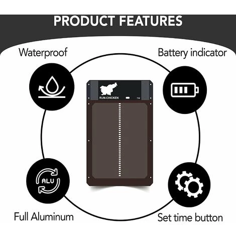 FLYME Porte De Poulailler Automatique Ouvre-porte De Poulailler Photosensible 2 FLYME Porte De Poulailler Automatique Ouvre-porte De Poulailler Photosensible – Image 2