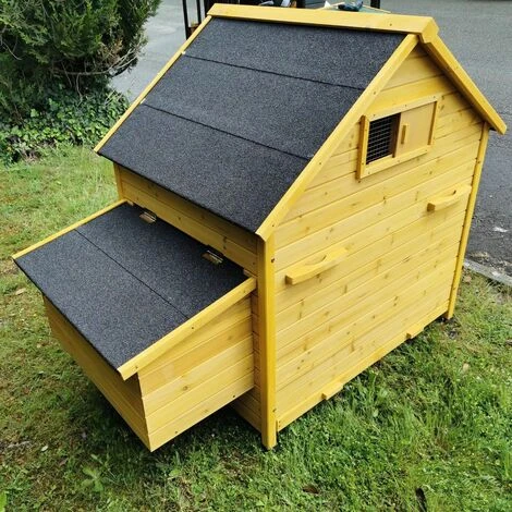 POULAILLER DIRECT Poulailler Bassette Xl Toit Shingle Noir 6 À 8 Poules - Noir 3 POULAILLER DIRECT Poulailler Bassette Xl Toit Shingle Noir 6 À 8 Poules - Noir – Image 3