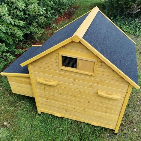 POULAILLER DIRECT Poulailler Bassette Xl Toit Shingle Noir 6 À 8 Poules - Noir 4 POULAILLER DIRECT Poulailler Bassette Xl Toit Shingle Noir 6 À 8 Poules - Noir – Image 4