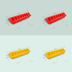 ZHUOXUAN Abreuvoir à Pigeons, 4pcs (2pcs Jaune + 2pcs Rouge)