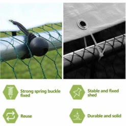 SWANEW Enclos Pour Poulailler 6m² En Acier Galvanisé Toit Imperméable Et Anti UV 3x2m 6 M² - Argent 7 SWANEW Enclos Pour Poulailler 6m² En Acier Galvanisé Toit Imperméable Et Anti UV 3x2m 6 M² - Argent -Polire Soldes Boutique 57503852 4