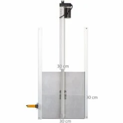 PawHut Porte Automatique Pour Poulailler - Minuterie, Capteur De Luminosité, 2 Télécommandes, Kit Installation Inclus - Alu. ABS Gris - Gris -Polire Soldes Boutique 57600914 3
