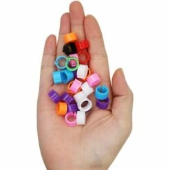 MACARON Couleurs Mélangées Bague Pour Pied D’oiseaux Bague Plastique Pour Pigeon Poussin Bantam Petit Volaille 100 Pcs LO-Ron -Polire Soldes Boutique 57779706 3
