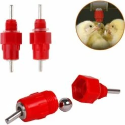 MACARON Lot De 50 Eau Mamelons Abreuvoirs Alimentateur Fournitures De Volaille Pour Poule Canard LO-Ron -Polire Soldes Boutique 57779709 4