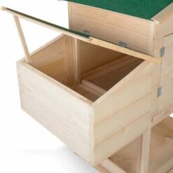 IDMARKET Poulailler EXCLUSIVE Avec Pondoir En Bois Et Aire De Jeux -Polire Soldes Boutique 57961274 4