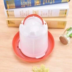 EINEMGELD Abreuvoir à Poulet En Plastique Abreuvoir Mangeoire Avec Manipulez Les Outils D'alimentation En Eau Pour Poule Poule Caille Bantam 1kg -Polire Soldes Boutique 59144812 4
