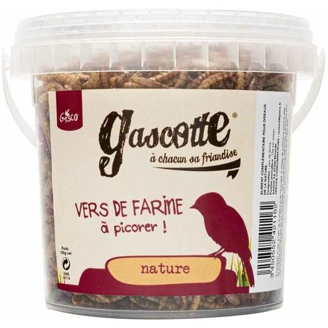 Gasco - Vers De Farine Gascotte Pour Oiseaux Des Jardins - 100g 1 Gasco - Vers De Farine Gascotte Pour Oiseaux Des Jardins - 100g