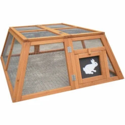 LIFLAND Enclos Parc Rongeurs En Bois Trapèze En Bois