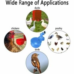FR-LIFE BR-Vie 4 Pcs,Abreuvoir Poules,Abreuvoirs Automatiques De Poulet,Volaille Automatique Abreuvoir,Abreuvoir En Plastique Bleu,Outil D'Abreuvement Pour Volaille,Convient Aux Poulets,Canards,Volailles, Oiseaux -Polire Soldes Boutique 59314993 4