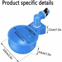 FR-LIFE BR-Vie 4 Pcs,Abreuvoir Poules,Abreuvoirs Automatiques De Poulet,Volaille Automatique Abreuvoir,Abreuvoir En Plastique Bleu,Outil D'Abreuvement Pour Volaille,Convient Aux Poulets,Canards,Volailles, Oiseaux -Polire Soldes Boutique 59314993 5