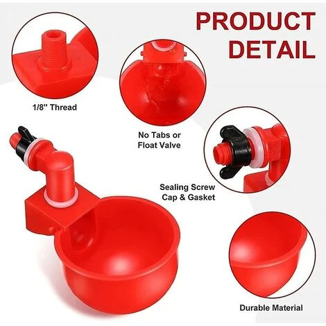 Ensoleillé Abreuvoir Automatique Tasses Poulailler Accessoires Remplissage Abreuvoir De Volaille 3 Ensoleillé Abreuvoir Automatique Tasses Poulailler Accessoires Remplissage Abreuvoir De Volaille – Image 3