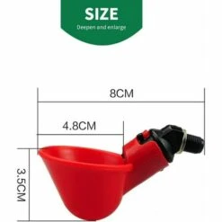 STARLIGHT Ferme Automatique Abreuvoir De Poulet Tasses Volaille Potable Oiseau Abreuvoir Coop Oiseau Abreuvoir (Rouge (12 Pcs),STAR.L -Polire Soldes Boutique 60065131 3
