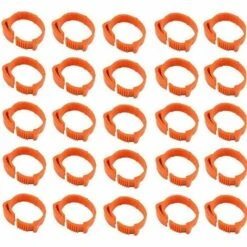 ROSIER 100 Pièces De Poulet Taille De L'anneau Réglable Volaille Jambe Numérique Étiquette Boucle Bague Pour Poulet Canard Volaille Fournitures Ferme (rouge, Lettrage)——VEBTles