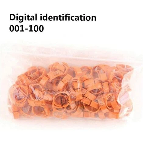ROSIER 100 Pièces De Poulet Taille De L'anneau Réglable Volaille Jambe Numérique Étiquette Boucle Bague Pour Poulet Canard Volaille Fournitures Ferme (rouge, Lettrage)——VEBTles 4 ROSIER 100 Pièces De Poulet Taille De L'anneau Réglable Volaille Jambe Numérique Étiquette Boucle Bague Pour Poulet Canard Volaille Fournitures Ferme (rouge, Lettrage)——VEBTles – Image 4