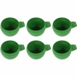 ROSIER 20 Pièces Abreuvoir Mangeoires Alimentateur à Oiseaux En Plastique Bol Tasse Alimentaire Nourriture Pour Petit Oiseau Perroquet Pigeon (vert)——VEBTles