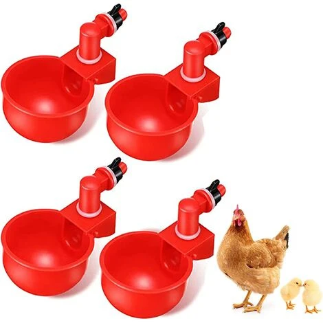 IRISFR Abreuvoir Poules, Volaille Automatique Abreuvoir, Abreuvoirs Automatiques De Poulet, Outil D'Abreuvement Pour Volaille, Convient Aux Oiseaux 10.5*4*6.5cm (Rouge) 4 Pcs,Lilaris 1 IRISFR Abreuvoir Poules, Volaille Automatique Abreuvoir, Abreuvoirs Automatiques De Poulet, Outil D'Abreuvement Pour Volaille, Convient Aux Oiseaux 10.5*4*6.5cm (Rouge) 4 Pcs,Lilaris