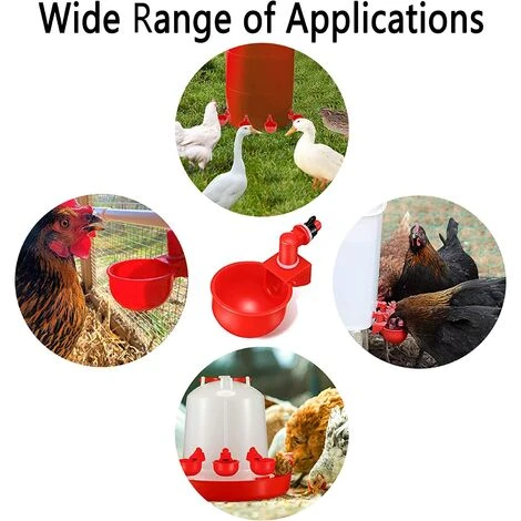 IRISFR Abreuvoir Poules, Volaille Automatique Abreuvoir, Abreuvoirs Automatiques De Poulet, Outil D'Abreuvement Pour Volaille, Convient Aux Oiseaux 10.5*4*6.5cm (Rouge) 4 Pcs,Lilaris 5 IRISFR Abreuvoir Poules, Volaille Automatique Abreuvoir, Abreuvoirs Automatiques De Poulet, Outil D'Abreuvement Pour Volaille, Convient Aux Oiseaux 10.5*4*6.5cm (Rouge) 4 Pcs,Lilaris – Image 5