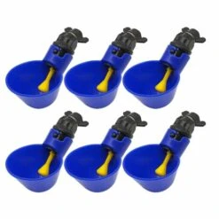 Yoouyida 12 Pièces Abreuvoir Poules Tasses Plastique Bol Abreuvoir Automatique Pour Poules Oiseaux Cailles Volailles Distributeurs D'eau（bleu）