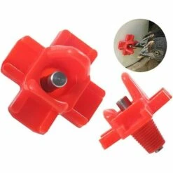 SLI-RES Buveurs D'Eau De Poulet En Plastique Et Acier Inoxydable 304 Abreuvoir Automatique Pour Tétine De Poulet En Rouge Distributeur Abreuvoir Équipement Pour Poulet Oie Oiseau 3.2*3.2cm (Rouge) 6 Pièces，Lilaris -Polire Soldes Boutique 61346388 5