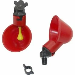 MINKUROW Mangeoire Automatique Pour Abreuvoir De Volaille, Gobelets D'eau Potable Pour Oiseau De Canard De Poule De Poulet De Bétail, Mangeoire D'eau D'arrière-Cour En Plastique Rouge Useful And Practical5pcs -Polire Soldes Boutique 61363004 3