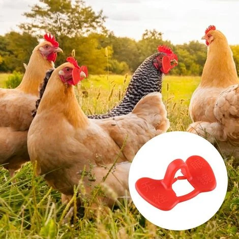REGALOS 50 Pcs Lunettes De Poulet, Pas De Lunettes De Poulet à Boulonner, Les Lunettes Anti-picage Des Poulets équipement Agricole Rouge 2 REGALOS 50 Pcs Lunettes De Poulet, Pas De Lunettes De Poulet à Boulonner, Les Lunettes Anti-picage Des Poulets équipement Agricole Rouge – Image 2