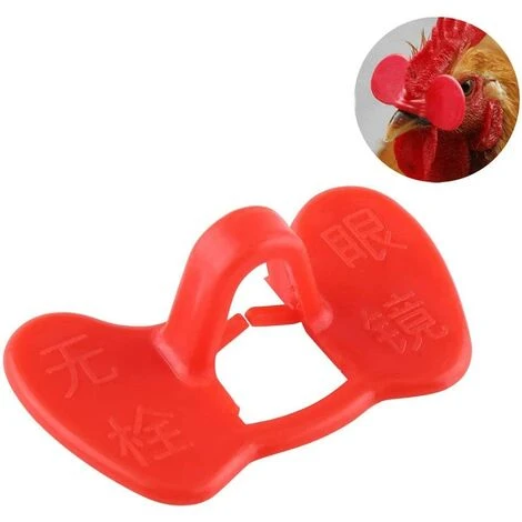 REGALOS 50 Pcs Lunettes De Poulet, Pas De Lunettes De Poulet à Boulonner, Les Lunettes Anti-picage Des Poulets équipement Agricole Rouge 4 REGALOS 50 Pcs Lunettes De Poulet, Pas De Lunettes De Poulet à Boulonner, Les Lunettes Anti-picage Des Poulets équipement Agricole Rouge – Image 4