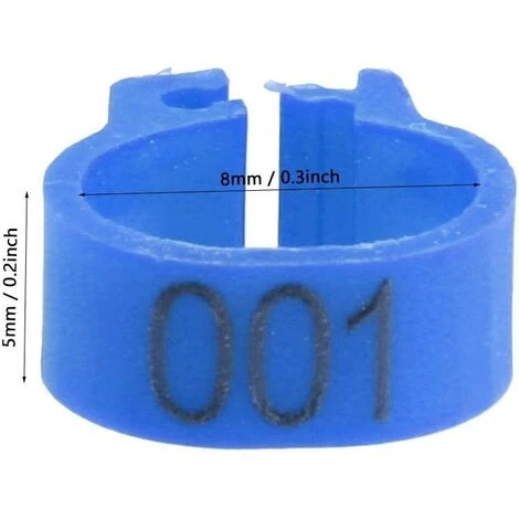 GESCHENKE 100 Pièces Anneaux De Poule, Anneaux D'Oiseau Anneaux De Pigeon De Volaille En Plastique Pour Poussins Canards (Bleu) 2 GESCHENKE 100 Pièces Anneaux De Poule, Anneaux D'Oiseau Anneaux De Pigeon De Volaille En Plastique Pour Poussins Canards (Bleu) – Image 2
