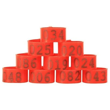 REGALOS 100 Pièces Poulet Anneau Taille Réglable Volaille Jambes Numéro étiquette Boucle Boucle Canard Volaille Poulet Fournitures(rouge) 5 REGALOS 100 Pièces Poulet Anneau Taille Réglable Volaille Jambes Numéro étiquette Boucle Boucle Canard Volaille Poulet Fournitures(rouge) – Image 5