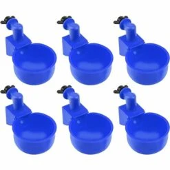 REGALOS Lot De 6 Abreuvoirs Automatiques 3/8", Abreuvoirs Automatiques Pour Poulet, Abreuvoirs Poulet Canard Dinde (bleu)