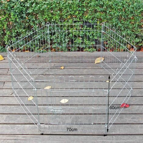 WILTEC Parc Pour Chiens Enclos Pour Chiots 6 Pièces 70x60 Cm Par élément Cage Pour Animaux Domestiques 4 WILTEC Parc Pour Chiens Enclos Pour Chiots 6 Pièces 70x60 Cm Par élément Cage Pour Animaux Domestiques – Image 4