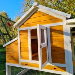 CHEMIN DES POULAILLERS Poulailler Toit Renforcé M Toit Plastique 6 À 8 Poules -Polire Soldes Boutique 6350886 5