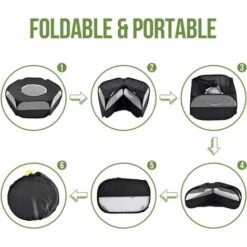 ROSIER Parc Pour Petit Animal Avec Couverture, Cage Pliable, Portable, Imperméable Et Respirante, Pour Lapin, écureuil, Chaton, Chiot, Chinchilla Et Hérisson (Noir),VEBTles -Polire Soldes Boutique 64000726 3