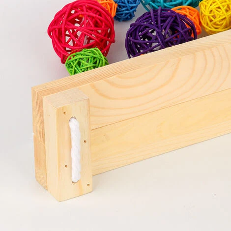 ROSIER Balançoire De Poulet En Bois Naturel (39.5 X 7 X 1.2) Avec Corde De Ficelle De 1,2 Mètre, Jouets De Perroquet Suspendus à Balançoire De Support De Poulet,VEBTles 3 ROSIER Balançoire De Poulet En Bois Naturel (39.5 X 7 X 1.2) Avec Corde De Ficelle De 1,2 Mètre, Jouets De Perroquet Suspendus à Balançoire De Support De Poulet,VEBTles – Image 3