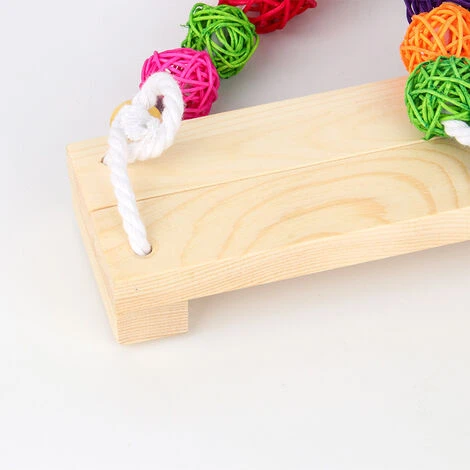 ROSIER Balançoire De Poulet En Bois Naturel (39.5 X 7 X 1.2) Avec Corde De Ficelle De 1,2 Mètre, Jouets De Perroquet Suspendus à Balançoire De Support De Poulet,VEBTles 4 ROSIER Balançoire De Poulet En Bois Naturel (39.5 X 7 X 1.2) Avec Corde De Ficelle De 1,2 Mètre, Jouets De Perroquet Suspendus à Balançoire De Support De Poulet,VEBTles – Image 4