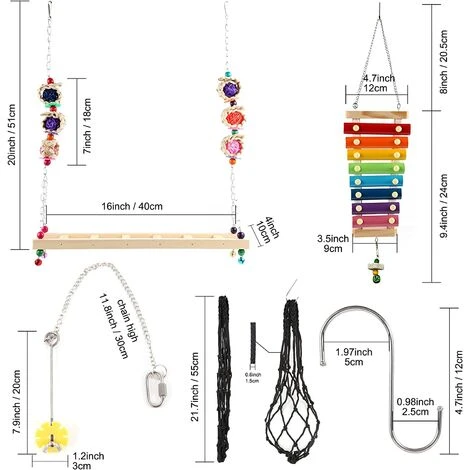 BAICCCF Accessoire Poulailler Lot De 4 Jouets De Poulet Pour Accessoires De Poulailler, Balançoire De Poulet, Xylophone, Mangeoire à Suspendre Pour Légumes, étagère à Fruits De Poulet Pour Coq De Volaille, Grand Oiseau, Perroquet, Cadeau De Divertissement. 2 BAICCCF Accessoire Poulailler Lot De 4 Jouets De Poulet Pour Accessoires De Poulailler, Balançoire De Poulet, Xylophone, Mangeoire à Suspendre Pour Légumes, étagère à Fruits De Poulet Pour Coq De Volaille, Grand Oiseau, Perroquet, Cadeau De Divertissement. – Image 2
