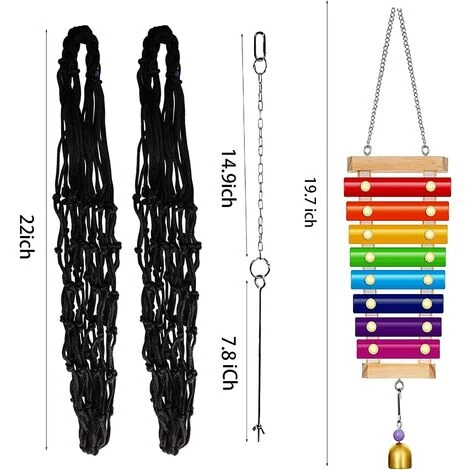 BAICCCF Accessoire Poulailler Lot De 4 Jouets De Poulet Xylophone Pour Poulailler, Brochettes De Légumes, Porte-fruits, Mangeoire Suspendue Pour Légumes Pour Accessoires De Poulailler, Jouets De Cloches De Poulet Pour Poules 2 BAICCCF Accessoire Poulailler Lot De 4 Jouets De Poulet Xylophone Pour Poulailler, Brochettes De Légumes, Porte-fruits, Mangeoire Suspendue Pour Légumes Pour Accessoires De Poulailler, Jouets De Cloches De Poulet Pour Poules – Image 2