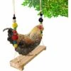 BAICCCF Accessoire Poulailler Balançoire De Poulet Perchoir De Poulet Support En Bois De Poulet Poulailler Fait à La Main Jouet Pour Poules Accessoires De Poulailler échelle De Poulet Pour La Course De Volaille Grand Oiseau Perroquet Poule Ara Coq Poussin Jouet