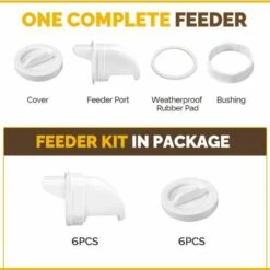 BAICCCF Accessoire Poulailler Mangeoire à Poulet, No Waste Volaille Feeder-Automatic Gravity Feeder Kit With 6 Ports And 1 Hole Saw, Rain Proof And Insect Proof, Durable And Pratique, For Barrels, Boxes, Auges. 7 BAICCCF Accessoire Poulailler Mangeoire à Poulet, No Waste Volaille Feeder-Automatic Gravity Feeder Kit With 6 Ports And 1 Hole Saw, Rain Proof And Insect Proof, Durable And Pratique, For Barrels, Boxes, Auges. -Polire Soldes Boutique 64107570 3