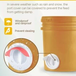 BAICCCF Accessoire Poulailler Mangeoire à Poulet, No Waste Volaille Feeder-Automatic Gravity Feeder Kit With 6 Ports And 1 Hole Saw, Rain Proof And Insect Proof, Durable And Pratique, For Barrels, Boxes, Auges. 8 BAICCCF Accessoire Poulailler Mangeoire à Poulet, No Waste Volaille Feeder-Automatic Gravity Feeder Kit With 6 Ports And 1 Hole Saw, Rain Proof And Insect Proof, Durable And Pratique, For Barrels, Boxes, Auges. -Polire Soldes Boutique 64107570 4