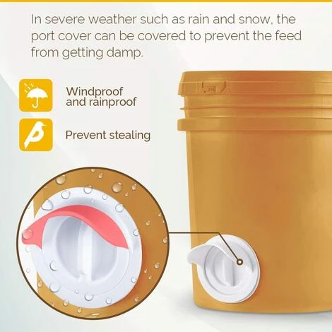 BAICCCF Accessoire Poulailler Mangeoire à Poulet, No Waste Volaille Feeder-Automatic Gravity Feeder Kit With 6 Ports And 1 Hole Saw, Rain Proof And Insect Proof, Durable And Pratique, For Barrels, Boxes, Auges. 4 BAICCCF Accessoire Poulailler Mangeoire à Poulet, No Waste Volaille Feeder-Automatic Gravity Feeder Kit With 6 Ports And 1 Hole Saw, Rain Proof And Insect Proof, Durable And Pratique, For Barrels, Boxes, Auges. – Image 4