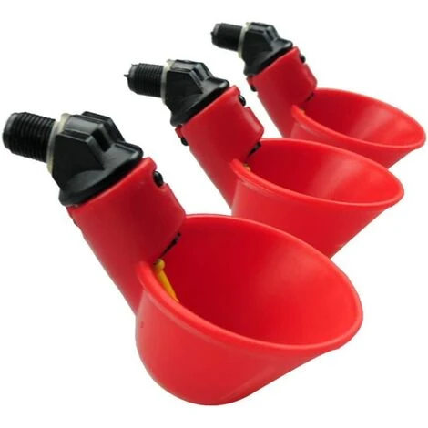 MEZHENG Abreuvoir Automatique Pour Poulets / Volaille / Abreuvoir Avec Tasses Arrosoirs Bols En Plastique Rouge Arrière-cours Poulet Troupeau Canard Oiseau Mangeoire Paquet De 6 2 MEZHENG Abreuvoir Automatique Pour Poulets / Volaille / Abreuvoir Avec Tasses Arrosoirs Bols En Plastique Rouge Arrière-cours Poulet Troupeau Canard Oiseau Mangeoire Paquet De 6 – Image 2