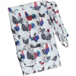 SLBRILLèRE Tablier De Collecte D'œufs - 14 Poches - Impression De Coq - Pour Poulailler - Accessoires De Maison - Pour Maison De Ferme, Cuisine, De Travail
