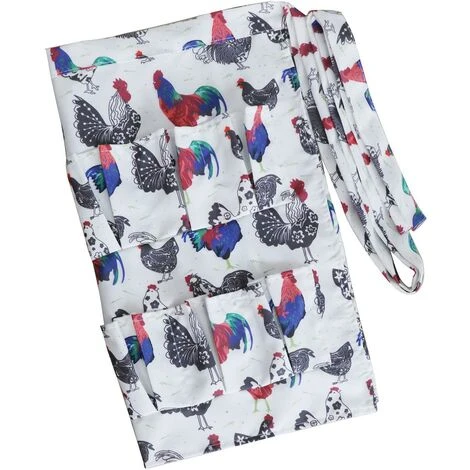 SLBRILLèRE Tablier De Collecte D'œufs - 14 Poches - Impression De Coq - Pour Poulailler - Accessoires De Maison - Pour Maison De Ferme, Cuisine, De Travail 1 SLBRILLèRE Tablier De Collecte D'œufs - 14 Poches - Impression De Coq - Pour Poulailler - Accessoires De Maison - Pour Maison De Ferme, Cuisine, De Travail