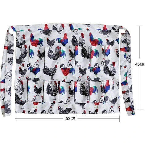 SLBRILLèRE Tablier De Collecte D'œufs - 14 Poches - Impression De Coq - Pour Poulailler - Accessoires De Maison - Pour Maison De Ferme, Cuisine, De Travail 3 SLBRILLèRE Tablier De Collecte D'œufs - 14 Poches - Impression De Coq - Pour Poulailler - Accessoires De Maison - Pour Maison De Ferme, Cuisine, De Travail – Image 3