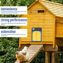 SLBRILLèRE Porte De Poulailler Automatique Porte De Poulailler Automatique Sensible à La Lumière, Minuterie D'ouverture Retardée Du Soir Et Du Matin -Polire Soldes Boutique 64137519 5