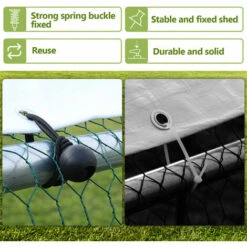 VINGO Poulailler 3x4x2m Enclos Extérieur Avec Serrure Enclos Extérieur Clapier Pour Petits Animaux En Acier Galvanisé - Argent 9 VINGO Poulailler 3x4x2m Enclos Extérieur Avec Serrure Enclos Extérieur Clapier Pour Petits Animaux En Acier Galvanisé - Argent -Polire Soldes Boutique 64454845 5