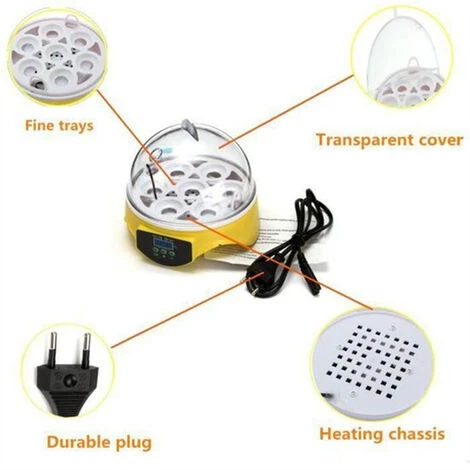 Mini Incubateur D'Oeufs Jaune 1pcs FUIENKO 4 Mini Incubateur D'Oeufs Jaune 1pcs FUIENKO – Image 4