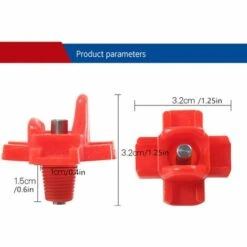 REGALOS Lot De 20 Tétines De Poulet à Montage Latéral Horizontal Pour Volaille, Tétine D'abreuvoir à L'extérieur Pour Poulet, Canard, Caille Et Autres Volailles (20) -Polire Soldes Boutique 64546173 3