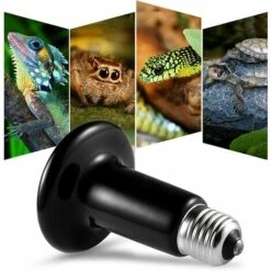 DENUOTOP E27 75W Émetteur Radiateur Animaux Ampoule Infrarouge Chauffage En Céramique,Lampe De Reptile Pour Amphibiens, Serpent, Oiseaux,Tortue, Chat, Chien